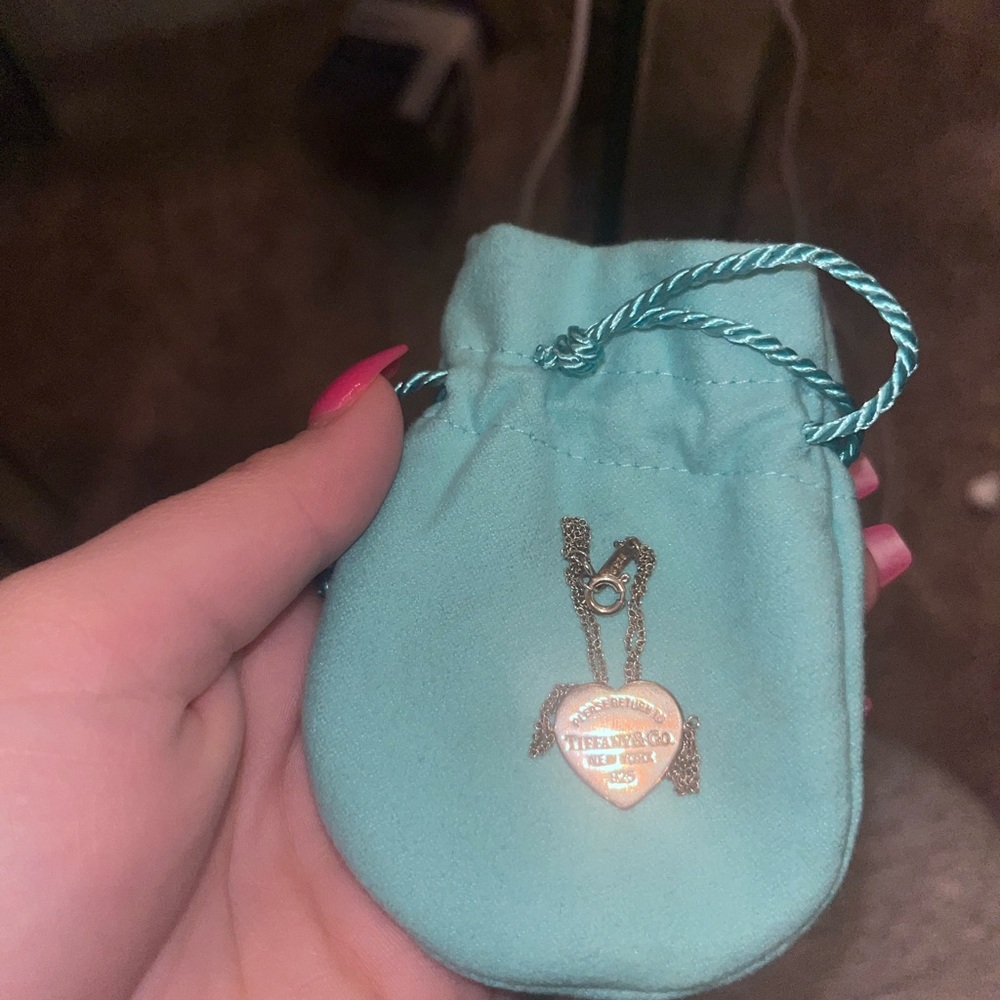 Tiffany & Co heart tag double chain bracelet